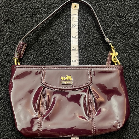 Coach Madison Patent Leather Plum Wristlet - Picture 6 of 12